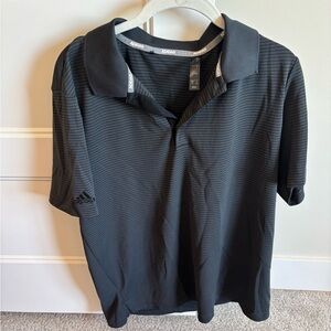 Adidas Men's Charcoal Striped Polo